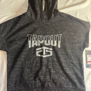 NWT Tapout woman’s size small Charcoal short sleeved  Hoodie
